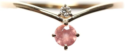 [キャンディ] K10YG ロードクロサイト/Dia 0.014ct デュオリング 日本サイズ15号