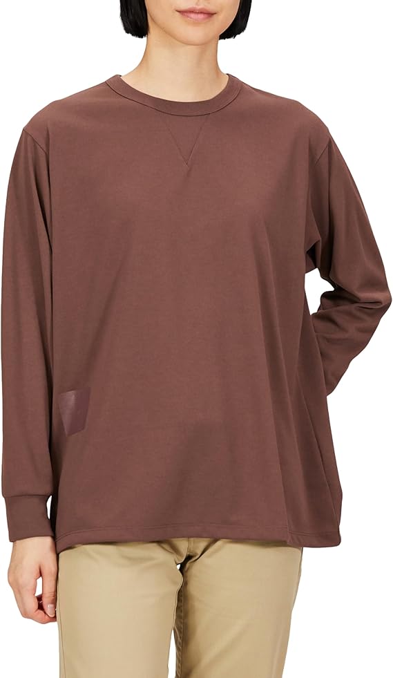 [ミズノ] アウトドアシャツ UVカット ロングスリーブ Tシャツ 長袖 吸汗速乾 UPF15 B2MA2731 レディース シナモンブラウン S